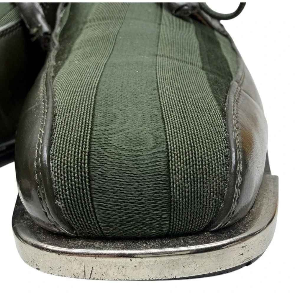 Expressions by RC Men's Dress Shoes Green Leather Fabric Size 10.5 Square Toe